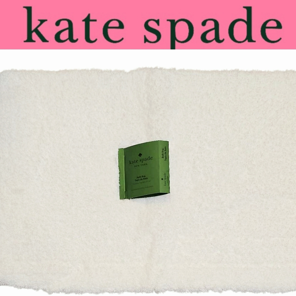 Kate Spade New York Plush Bath Rug- White